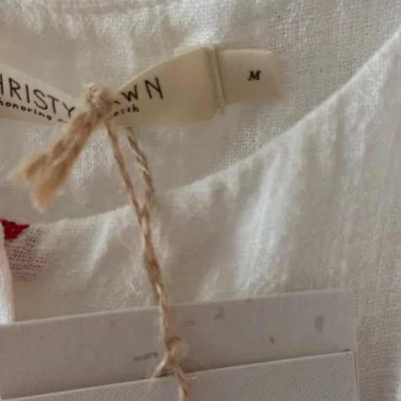 Christy Dawn The Nicks Dress Floral White and Red Lily NWT Size Medium - Picture 5 of 7